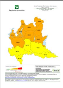 Avviso meteo: precipitazioni intense sabato 27 ottobre